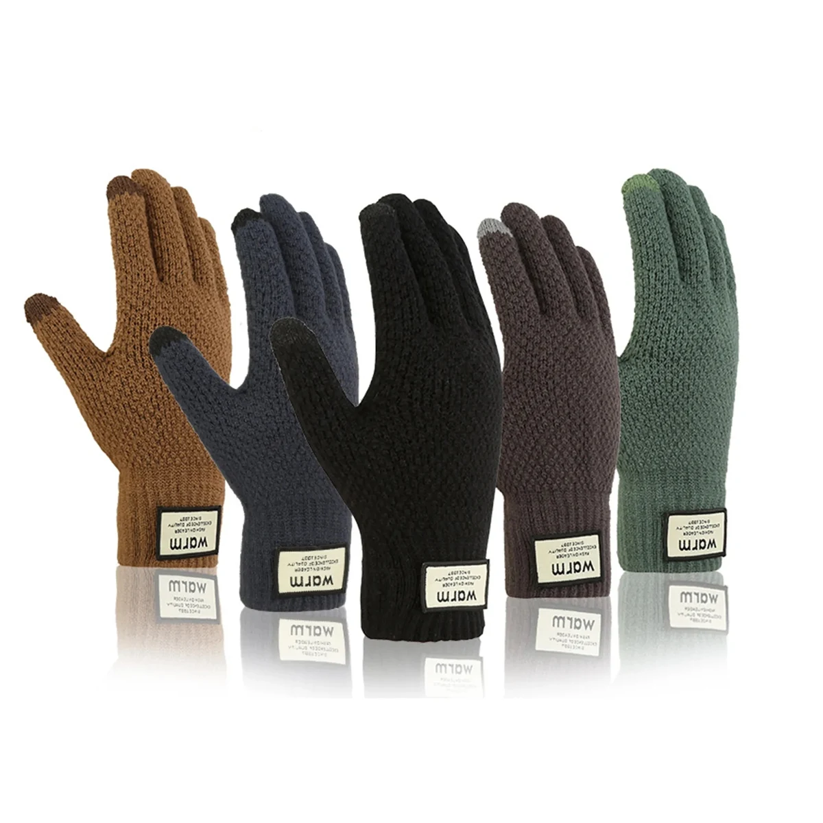 Customized Thick Winter Yarn Touch Screen Glove 1