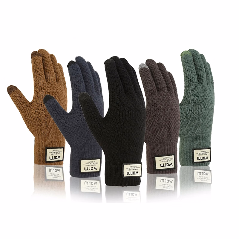 Customized Thick Winter Yarn Touch Screen Glove