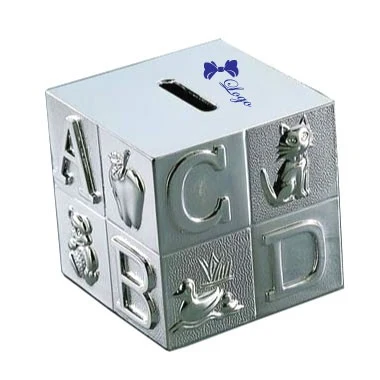 Nickel Plated ABC Block Bank 1