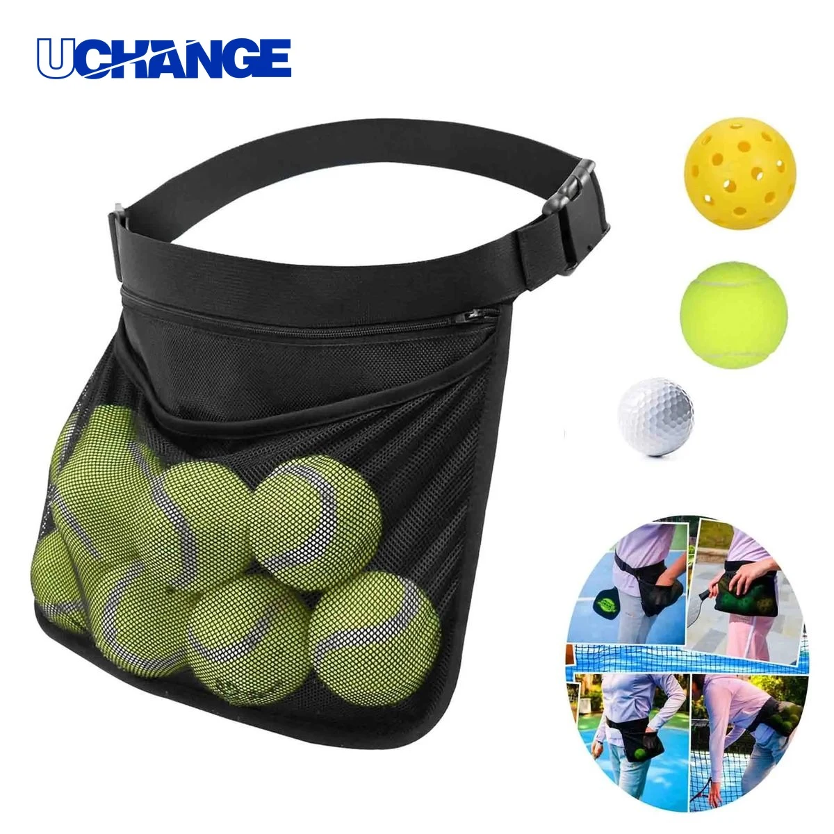 Pickleball Tennis Ball Waist Holder Bag 1