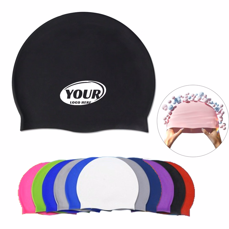 Solid Color High Elastic Silicone Swimming Cap