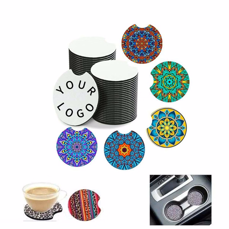 Round Rubber Coasters for Sublimation Printing