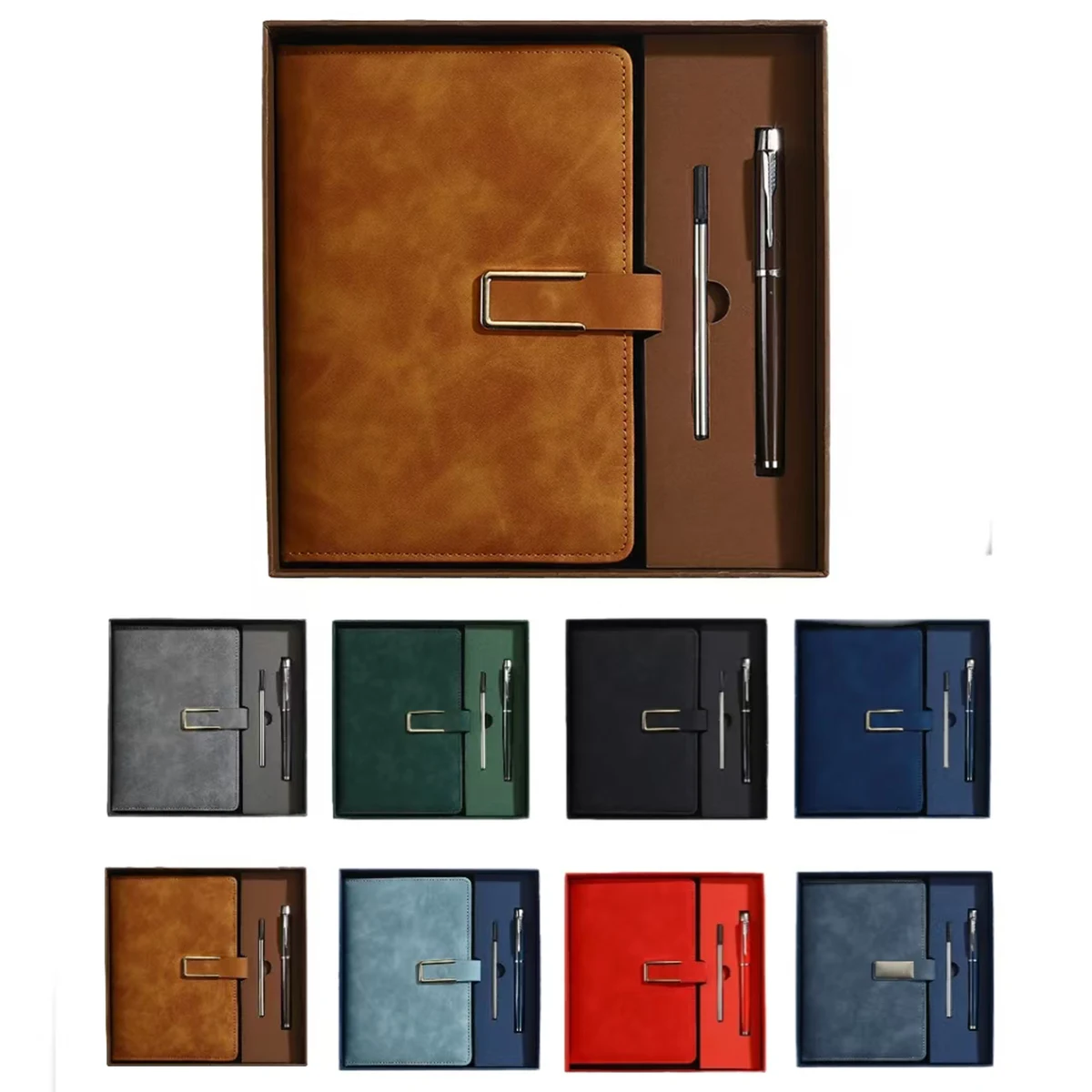 Custom Logo Leather Notebook Gift Set 1