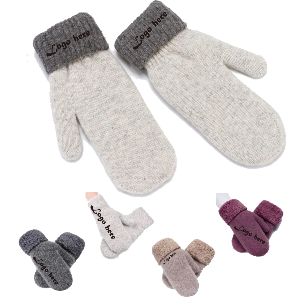 Winter Rabbit Fur Warm Gloves 1