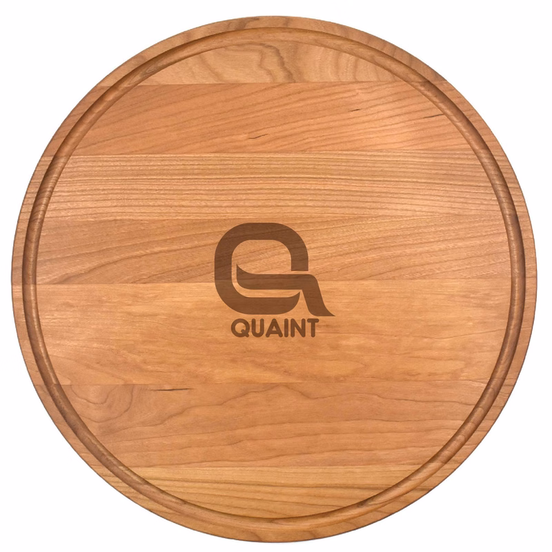 13 1/2" Cherry Round Cutting Board with Juice Groove