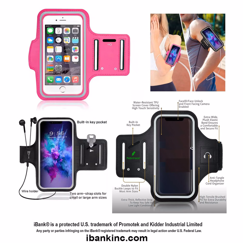 iBank ® Sport Armband for iPhone 17,16,19, Galaxy Phones & More
