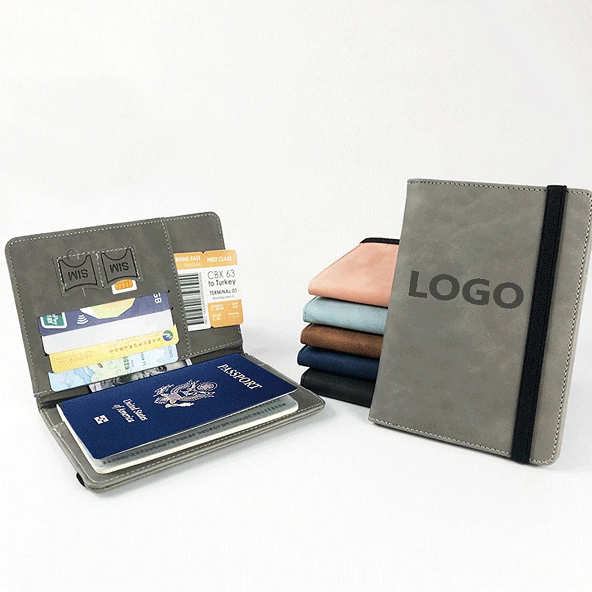 PU ID Passport Travel Wallet MOQ 100PCSc 1