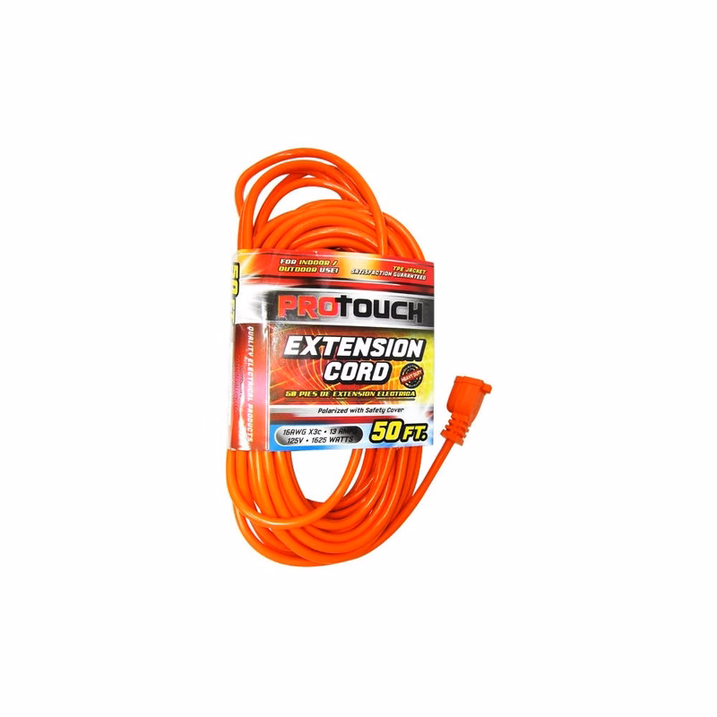 Indoor/Outdoor Extension Cords Orange 50'