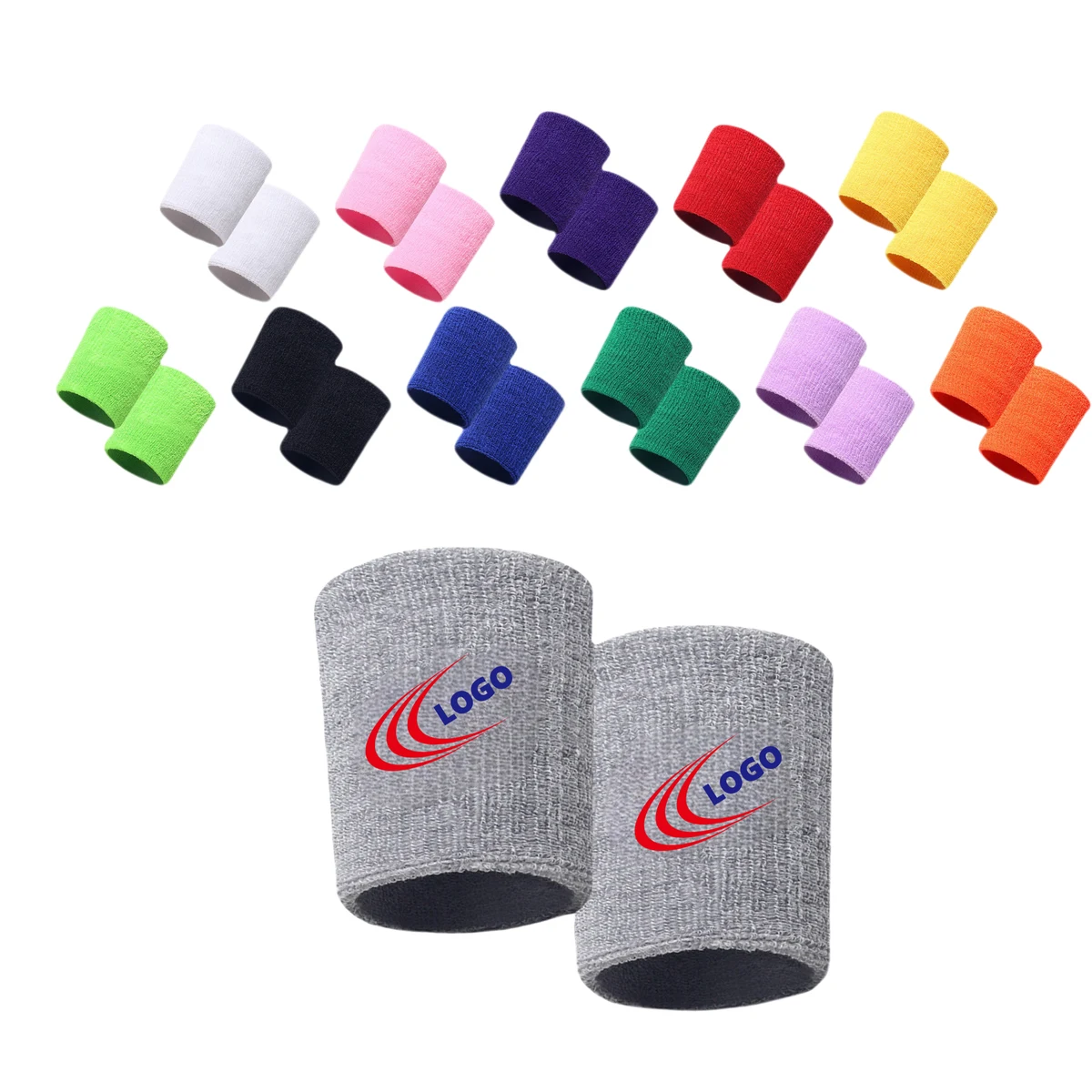 Polyester Sweat wicking wristbands MOQ20 1