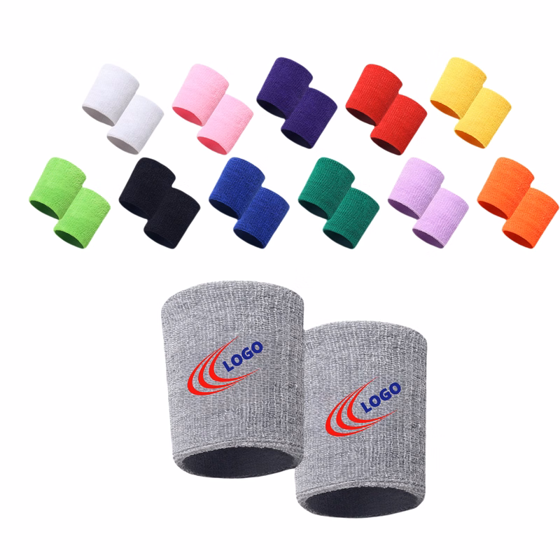 Polyester Sweat wicking wristbands MOQ20