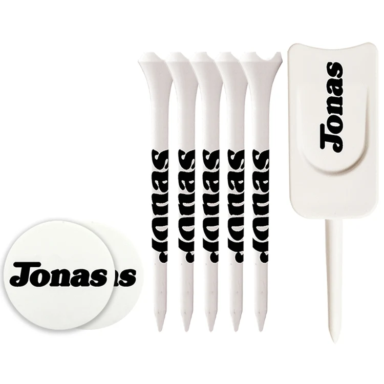 5 Performance Tees 3 1/4", 2 Ball Markers, 1 Single Prong Plastic Divot Tool 1