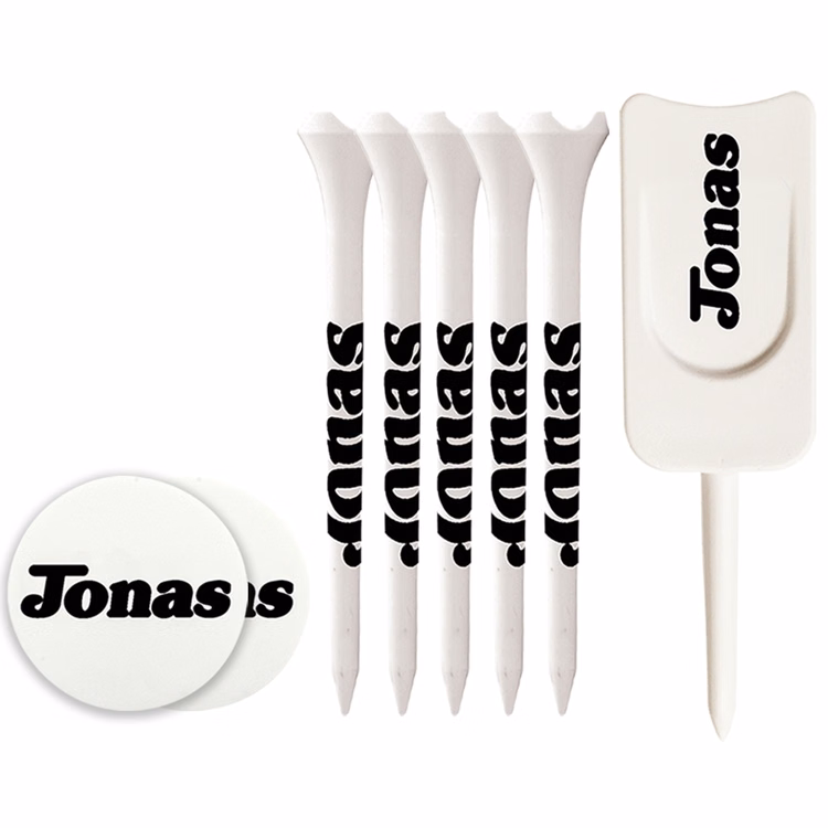 5 Performance Tees 2 3/4", 2 Ball Markers, 1 Single Prong Plastic Divot Tool