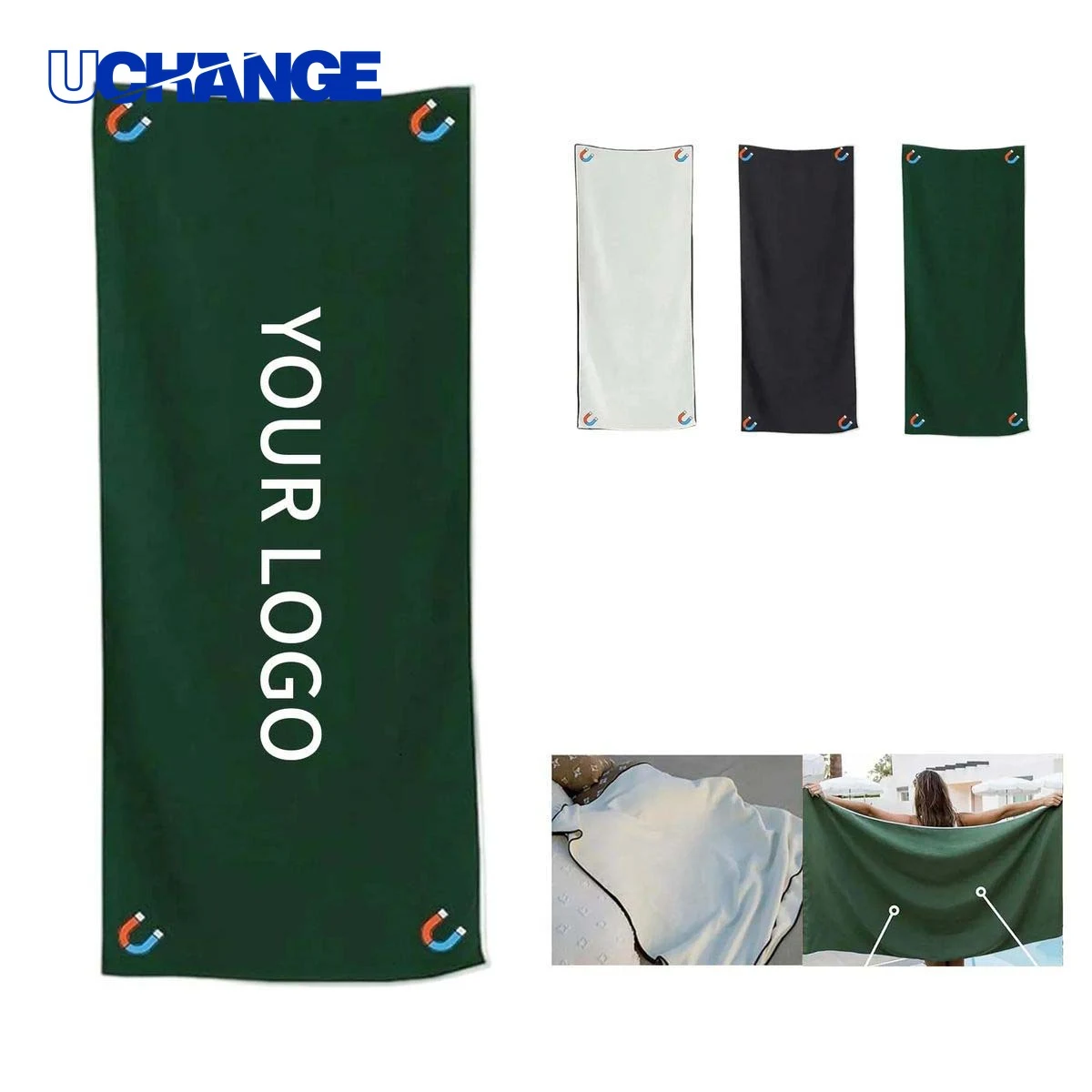 Magnetic Bath Towel Portable for Travel 1