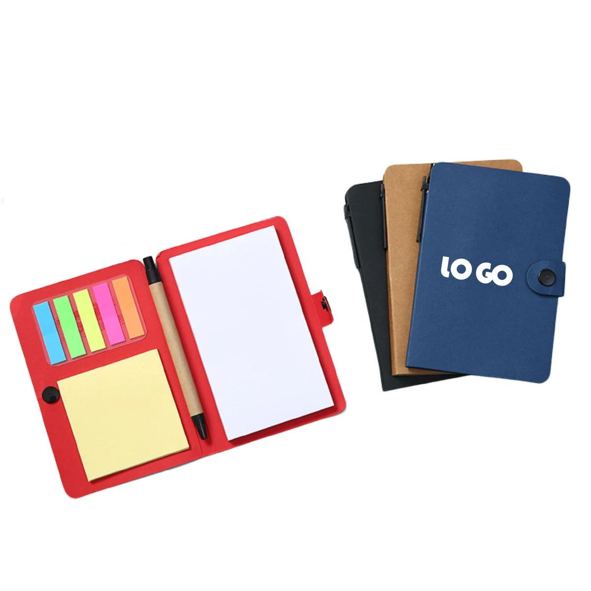 Eco-Friendly Notebook with Sticky Notes and Pen 1