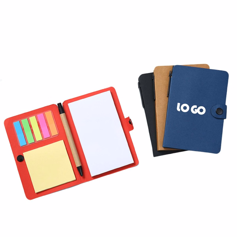 Eco-Friendly Notebook with Sticky Notes and Pen
