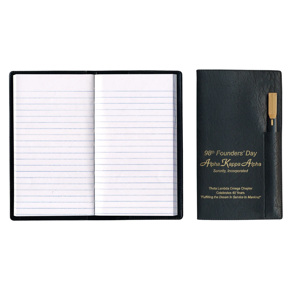 Executive Vinyl Cover Tally Book with Pen 1