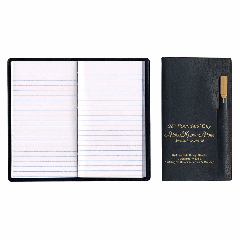 Executive Vinyl Cover Tally Book with Pen