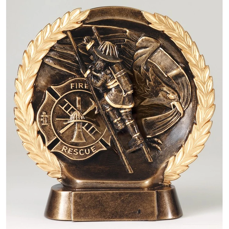 Fireman High Relief Circular Plate Award 1