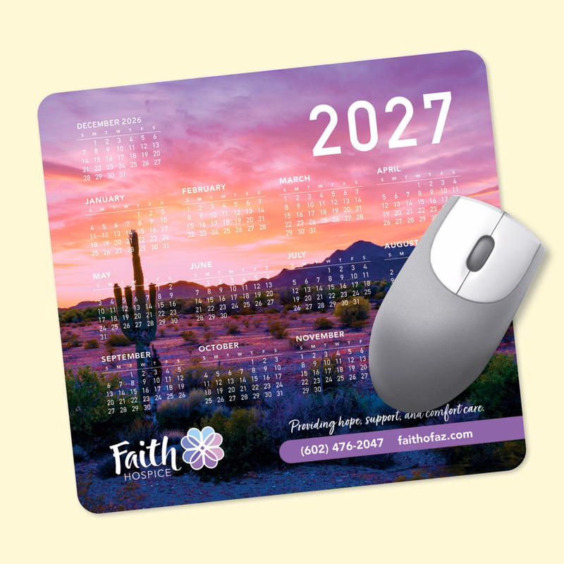 Vynex DuraTec 7.5"x8"x1/8" Hard Surface Calendar Mouse Pad