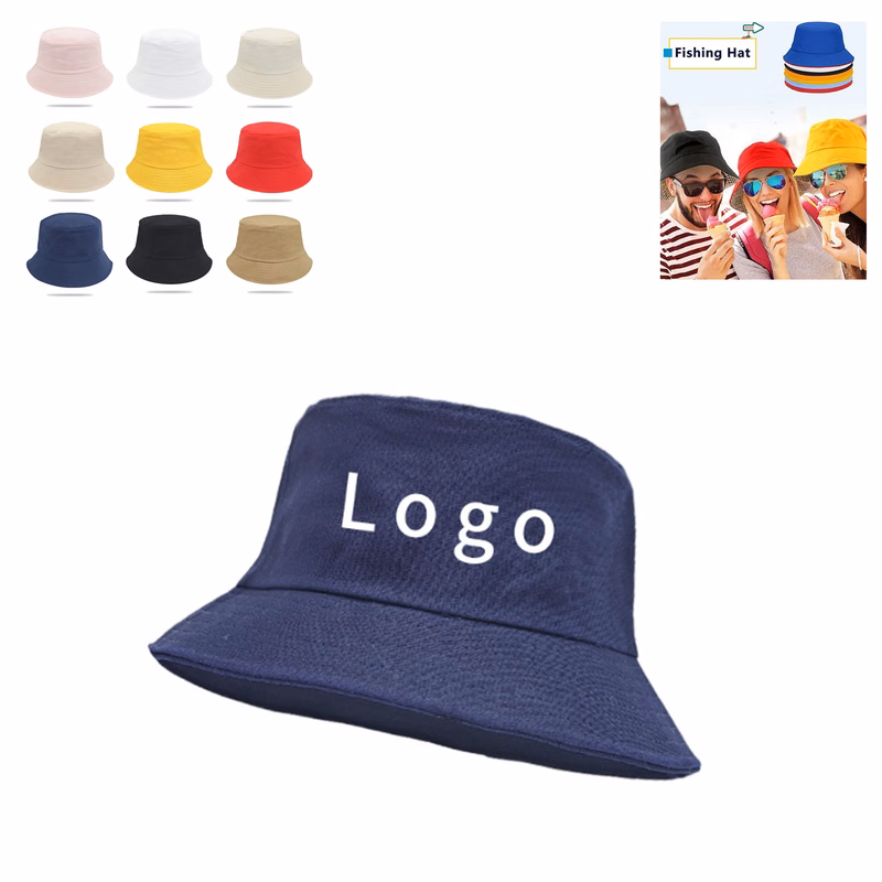 Embroidered Pure Cotton Bucket Hat With Your Brand