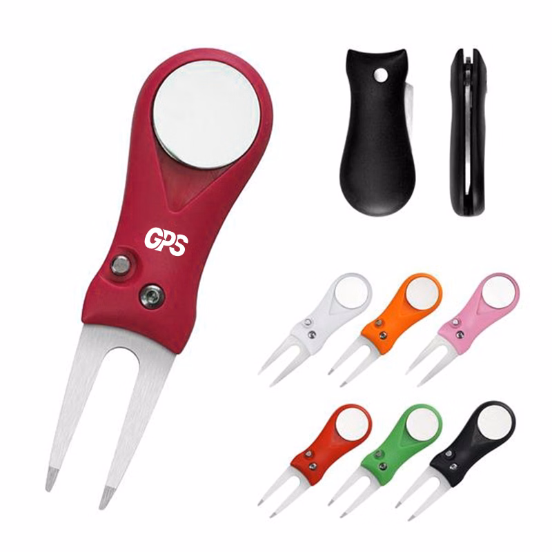 402 Stainless Foldable Divot Tool Golf Pitch Repairer