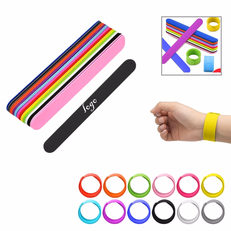 MOQ50 Custom Silicone Slap Bracelets
