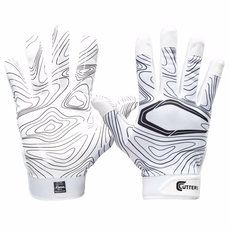 Game Day Receiver Glvs White Topo