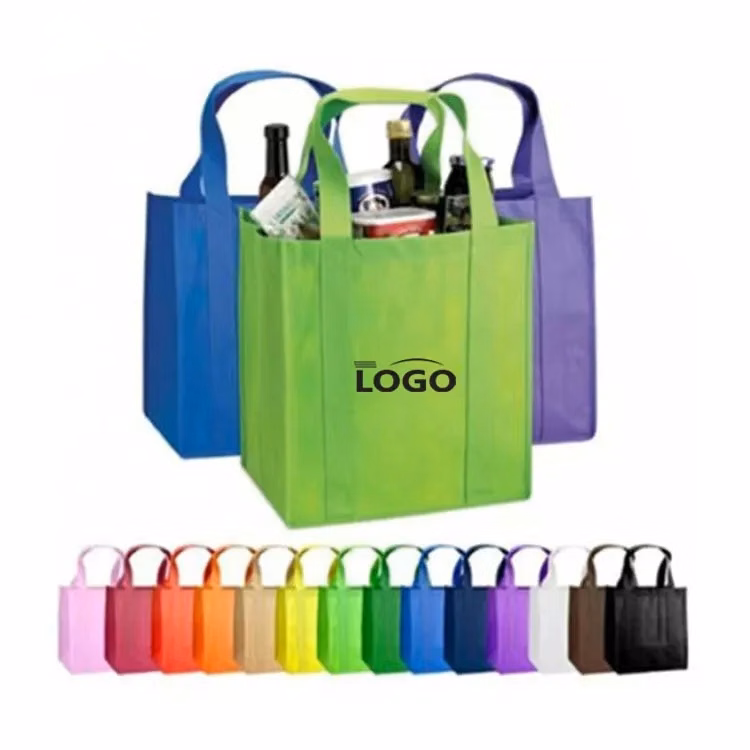 Multi-Color Reusable Non-Woven Grocery Bags