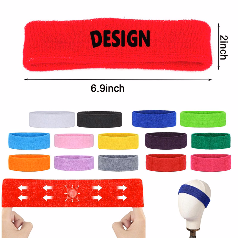 Wicking Stretchy Athletic Sweatband