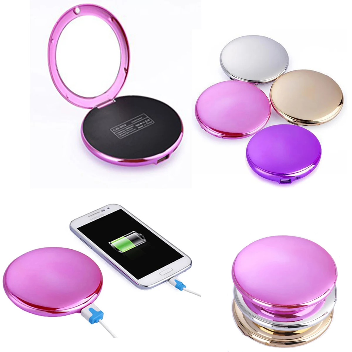 Multi function Fashion Mirror Mobile Charger Super Slim Power Bank 1