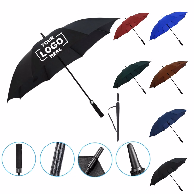 Large Wind Resistant Straight Pole Golf Umbrella