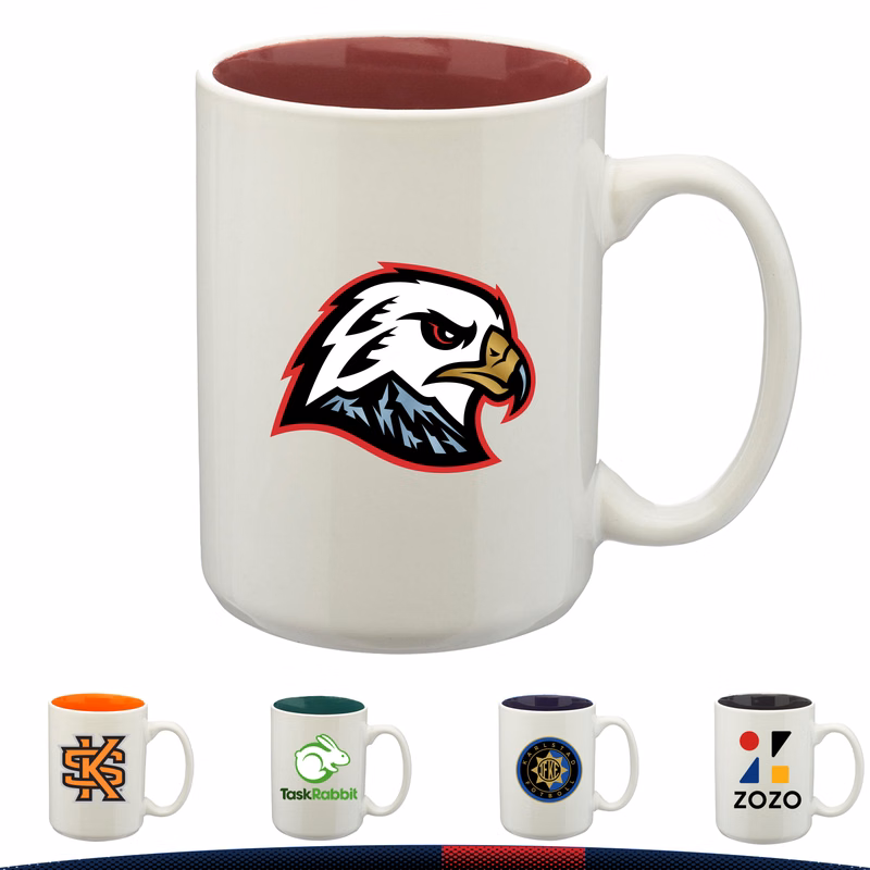 15 oz. Two-color Bistro Customized Mugs