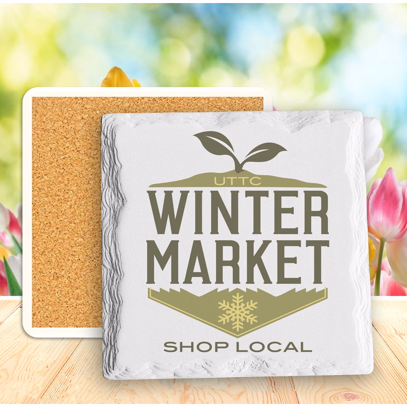 Square Layered Edge Absorbent Stone Coaster