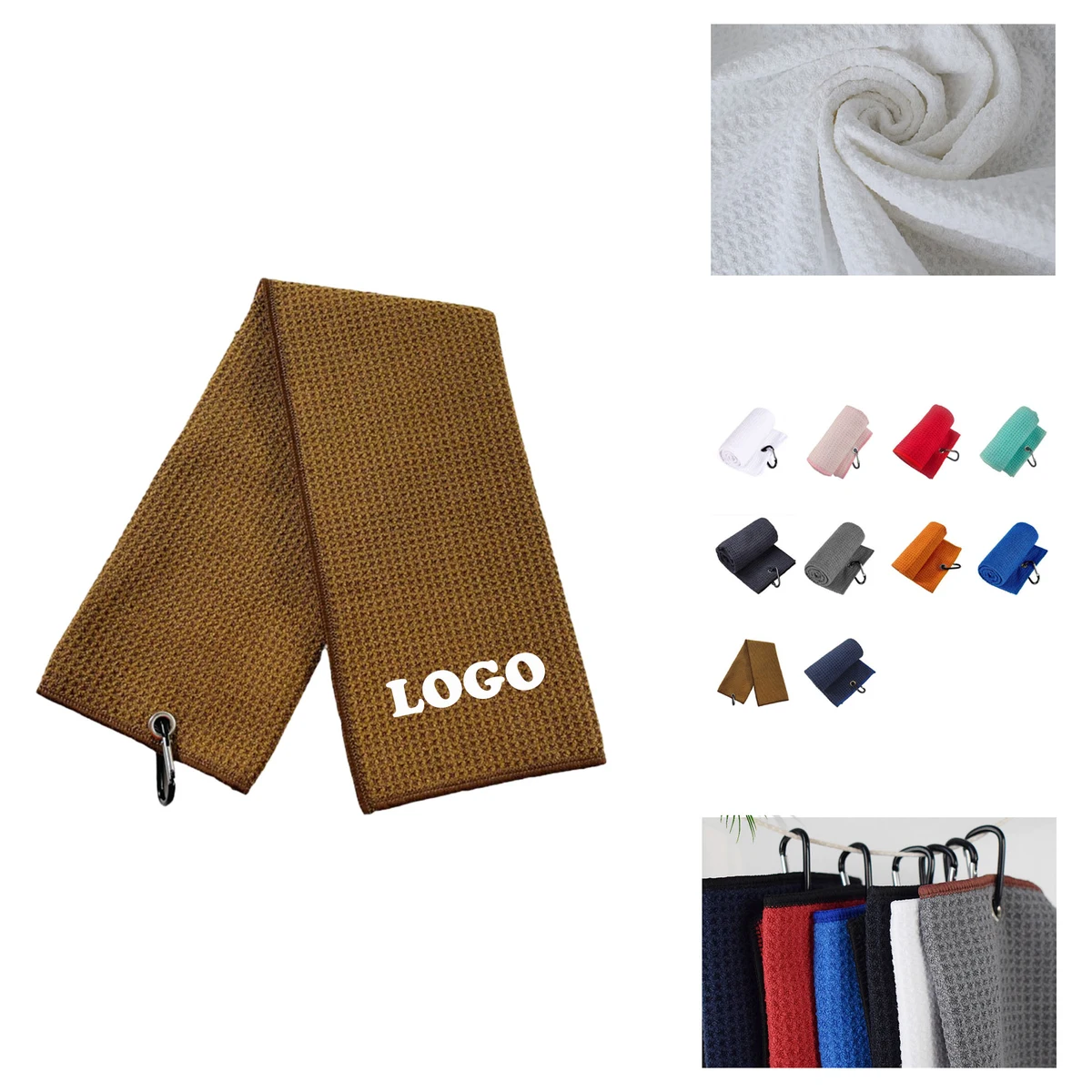 MOQ 20 pcs Microfiber Golf Towel 1