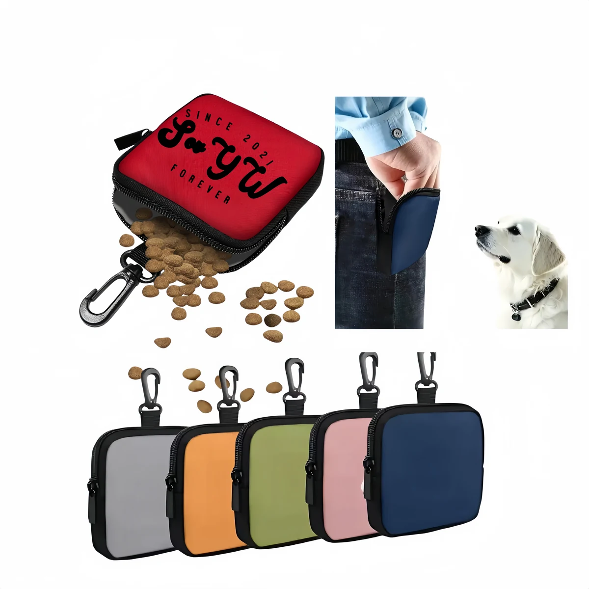Hook Attached Oxford Pet Treat Pouch 1