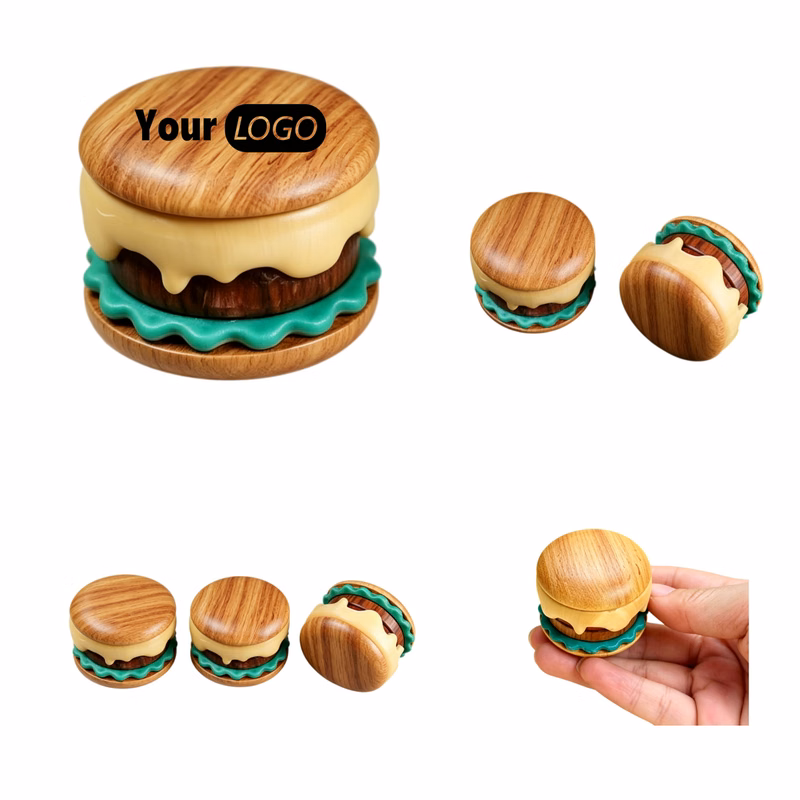 Personalized Wooden Burger Fidget Toy