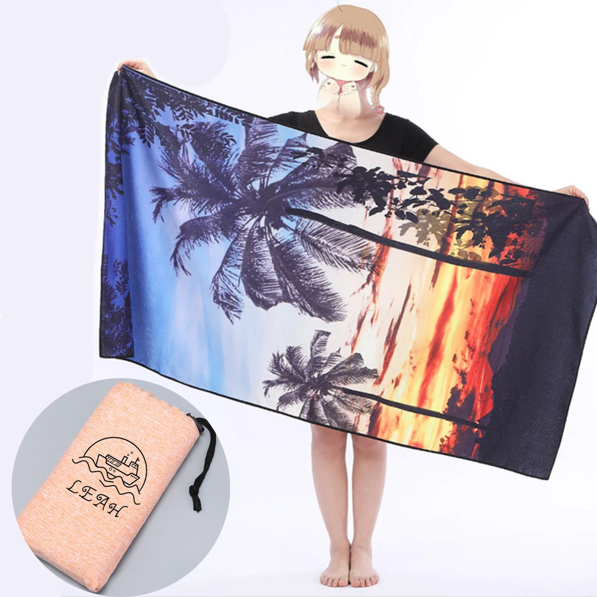 Beach towel with cover 1