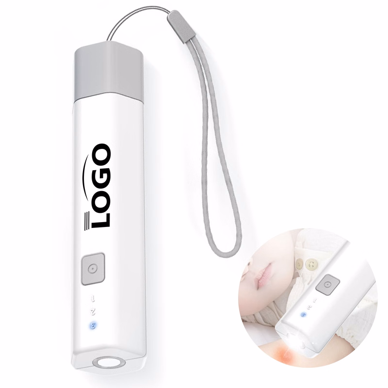 Portable electric anti-itch device with customizable logo