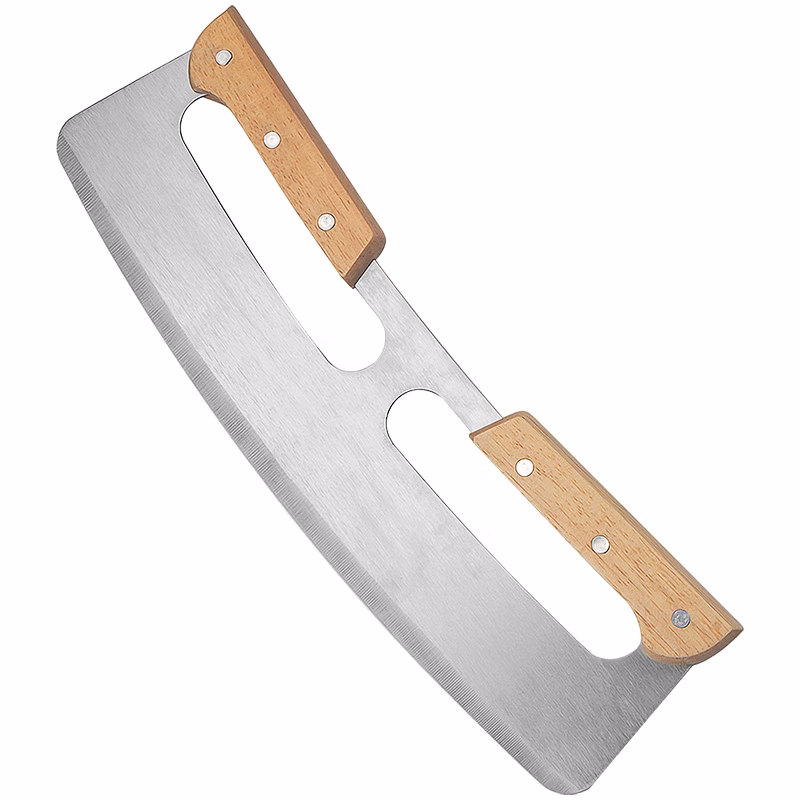 Wooden Handle Pizza Rocker Cutter
