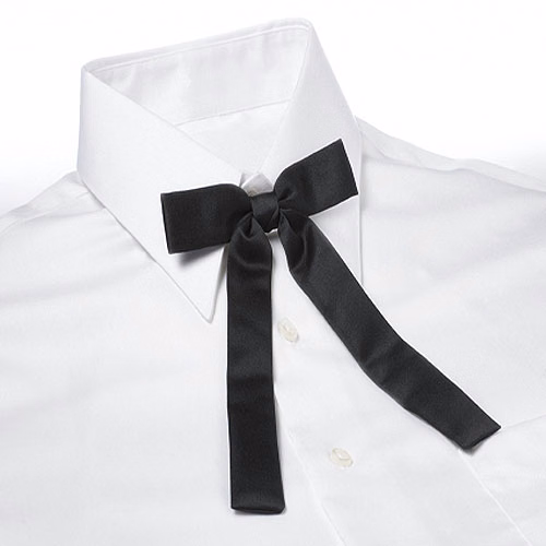 Black Kentucky Colonel Clip-On Polyester Satin Tie