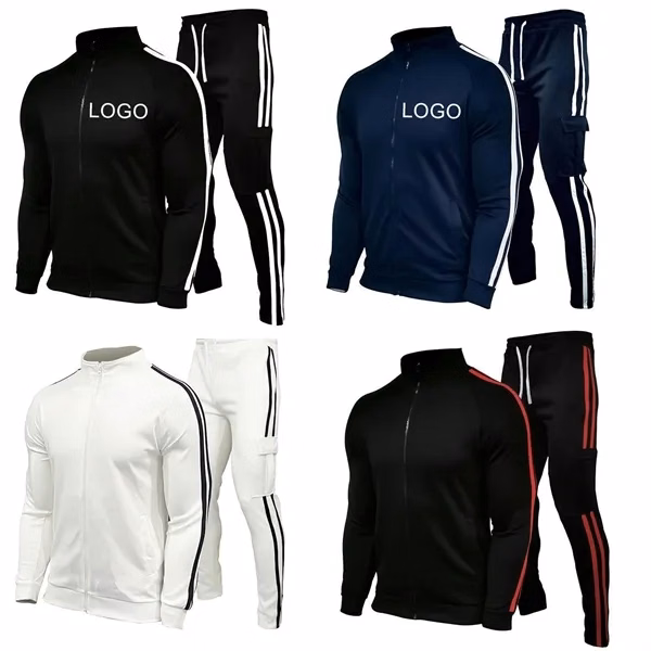 Men's Long Sleeve Full-Zip Running Casual Tracksuit Set