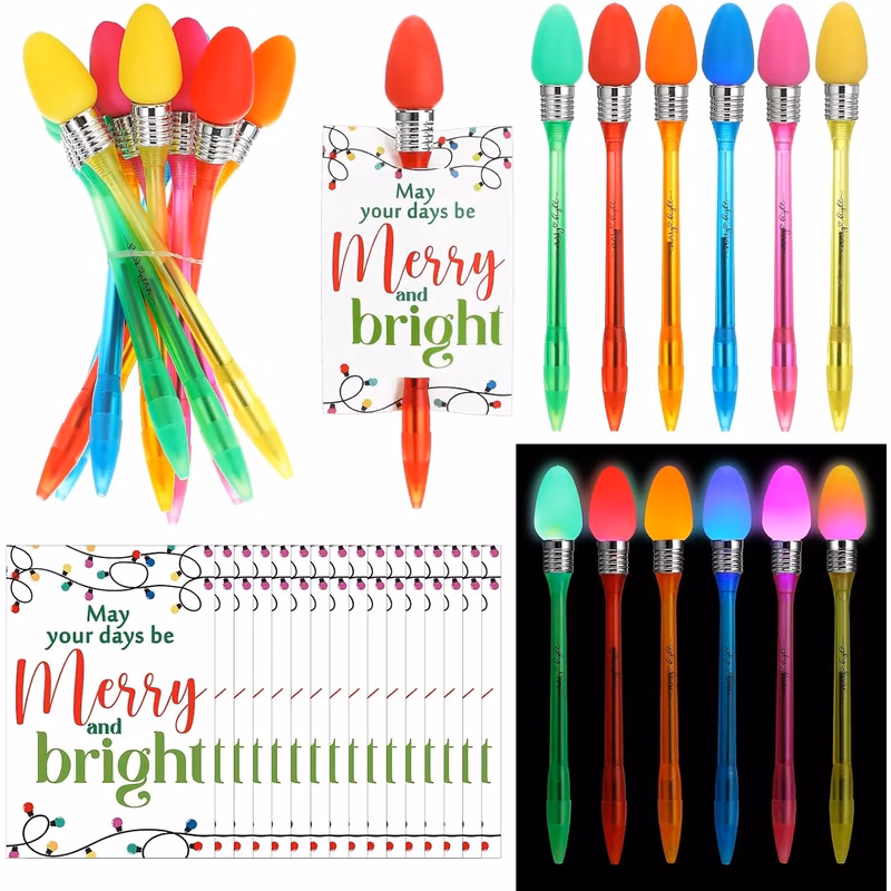 Light Up Bulb Plastic Ballpoint Pen