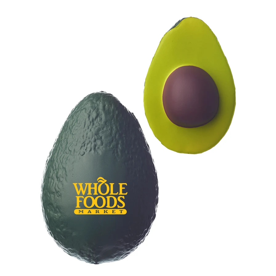 Union Printed - Avocado Shaped Stress Balls with 1-Color Logo 1