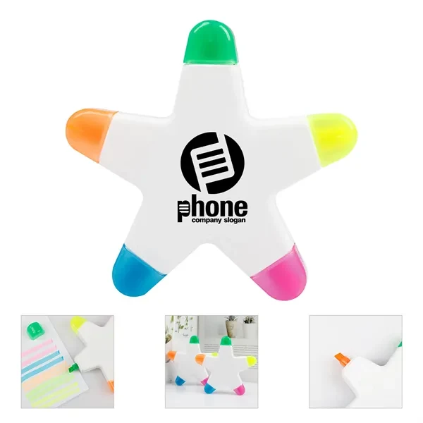 Five Colors Highlighter Marker Pen 1