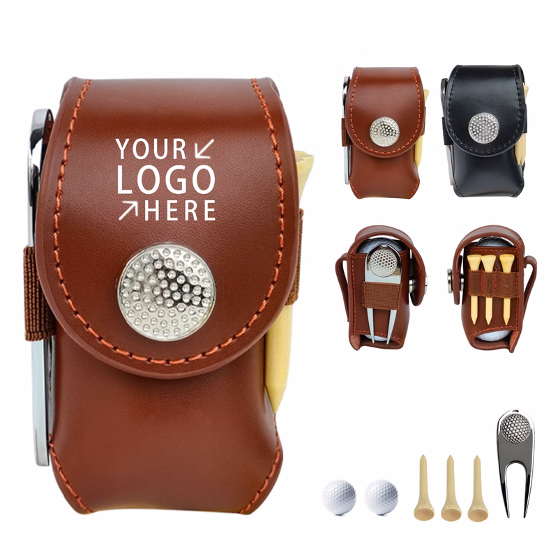 MOQ 25 PU Leather Golf Balls Set