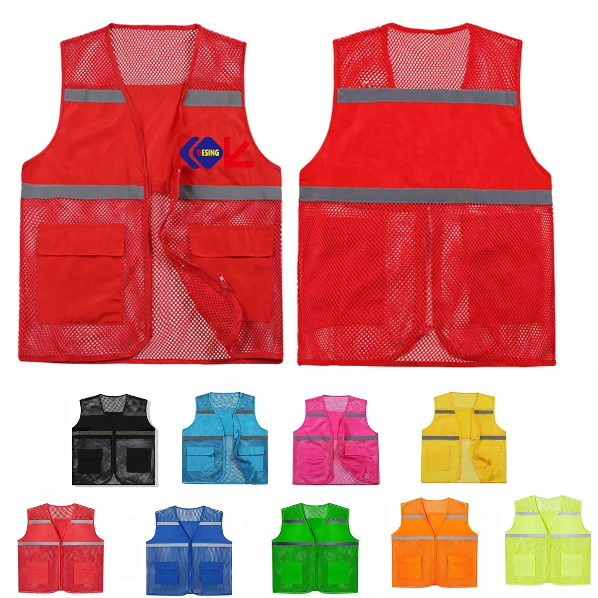 Reflective High Visibility Mesh Vest 1
