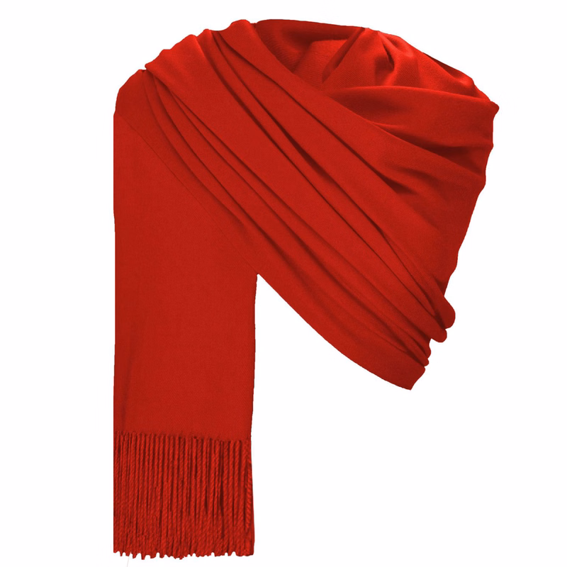 Red Viscose Pashmina