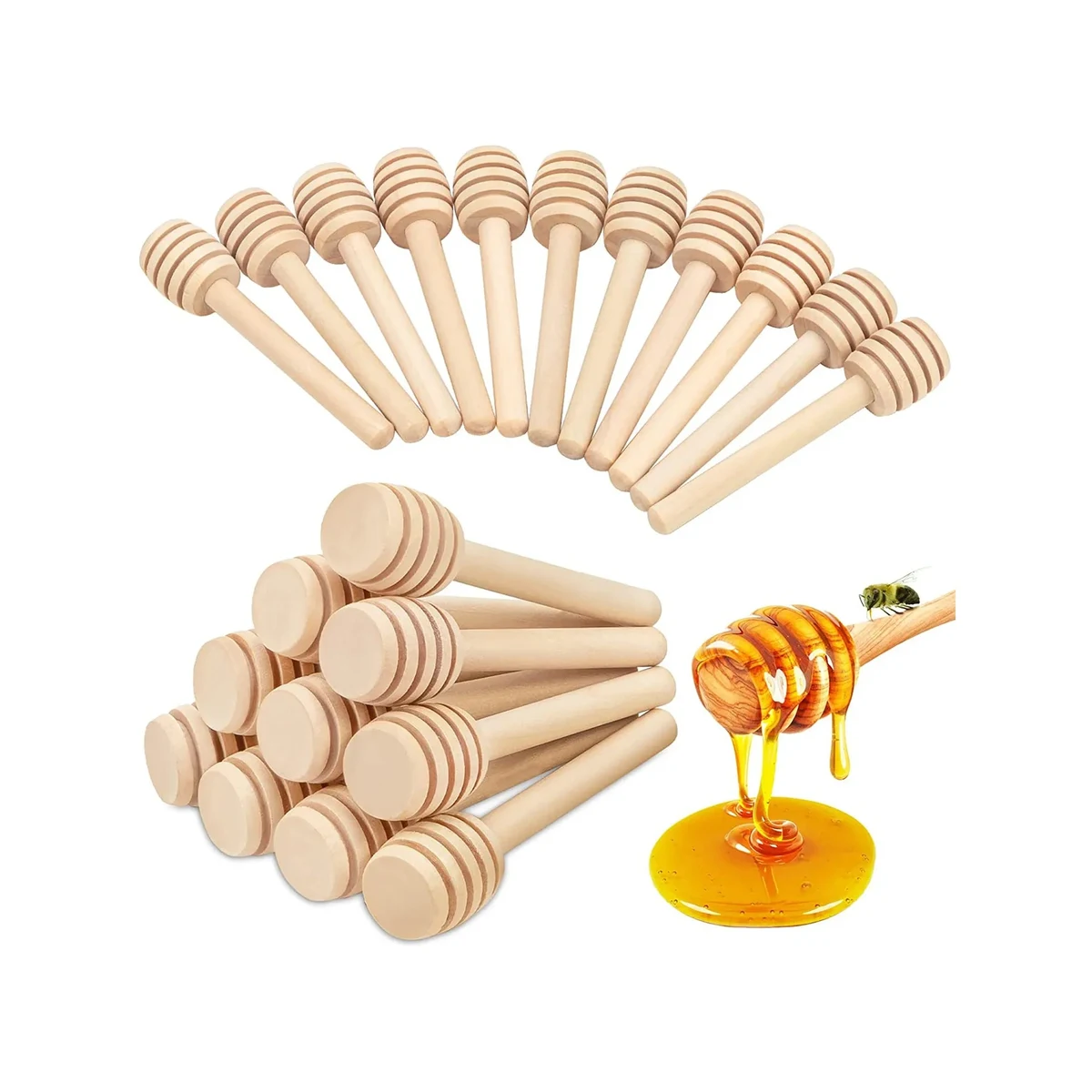 Wooden Honey Dipper Sticks MOQ50pcs 1