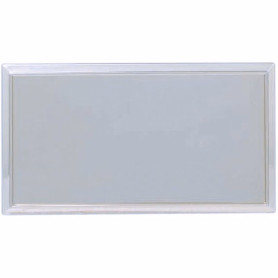 Silver Rectangular Name Badge Frame with Square Corners