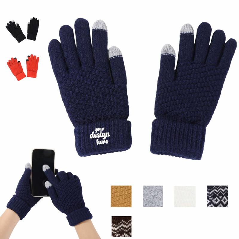Touchscreen Gloves Cable Knit Warm